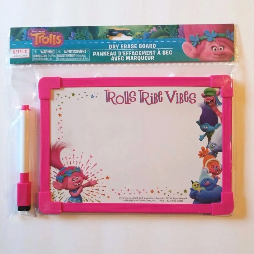 TROLLS DRY ERASE BOARD WITH MARKER
